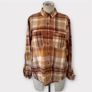 Universal Thread Brown Plaid Casual Shirt